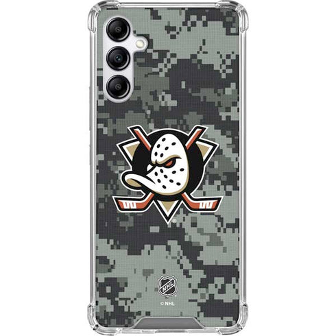 NHL Anaheim Ducks Camo Galaxy A15 5G Clear Case